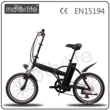 MOTORLIFE EN15194 2015 venda quente 36 V 250 w 20 polegada bicicleta dobrável elétrica